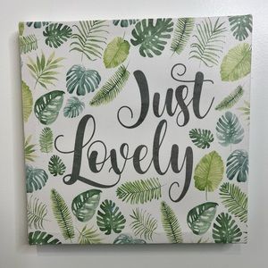 Plants wall canvas quote